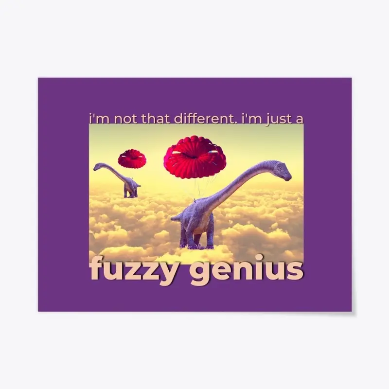 Fuzzy Genius - Parachuting Dinos